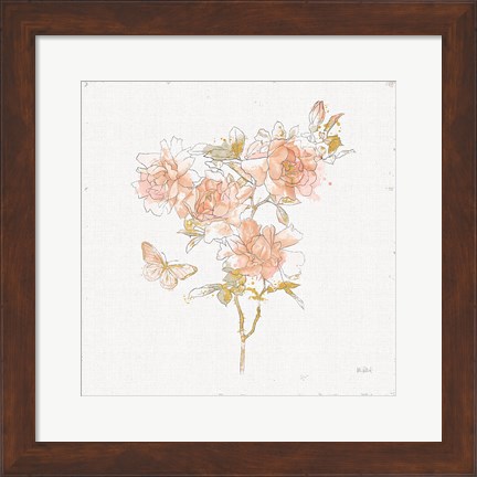 Framed Watery Blooms VII Print