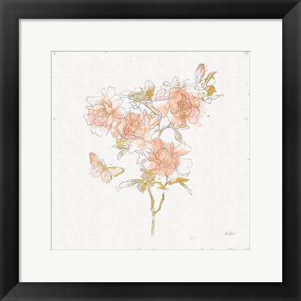 Framed Watery Blooms VII Print