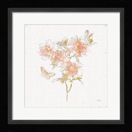 Framed Watery Blooms VII Print