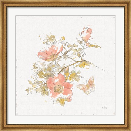 Framed Watery Blooms IV Print