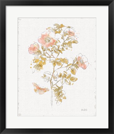 Framed Watery Blooms III Print