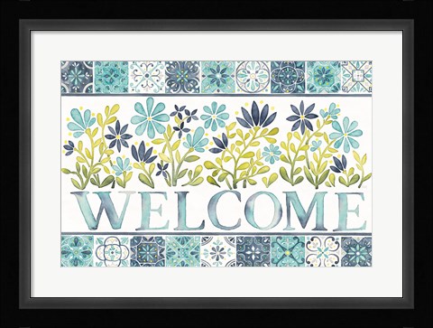 Framed Garden Getaway Welcome Print