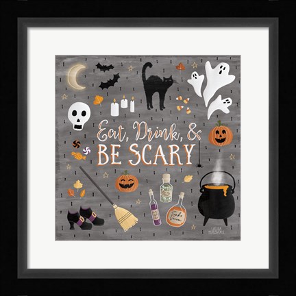 Framed Haunted Halloween I Print