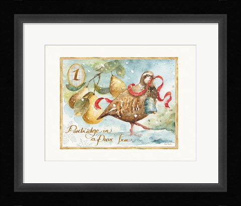 Framed 12 Days of Christmas I Print