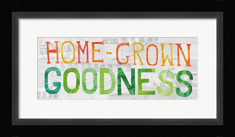 Framed Kitchen Garden Sign II Print