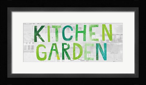 Framed Kitchen Garden Sign I Print