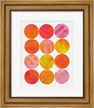 Framed Kitchen Garden Dots I Print