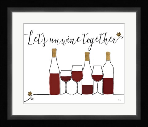 Framed Underlined Wine X Print