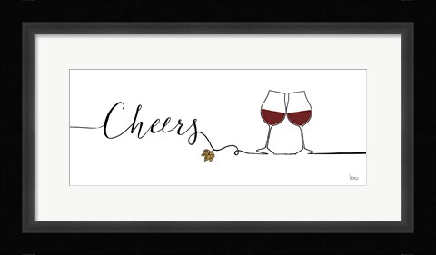 Framed Underlined Wine I Print