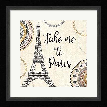 Framed Romance in Paris I Print