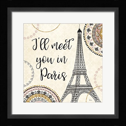Framed Romance in Paris II Print