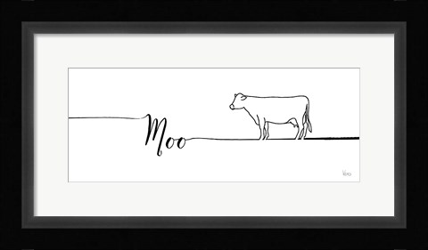 Framed Underlined Farm III Print