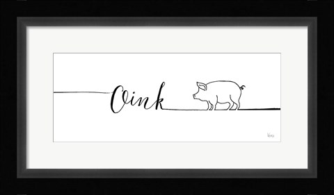 Framed Underlined Farm I Print