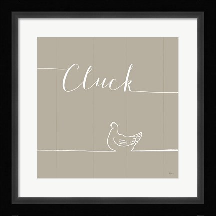 Framed Underlined Farm VIII Greige Print