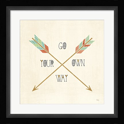 Framed Southwest Geo V Print