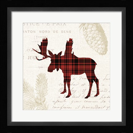 Framed Plaid Lodge IV Print