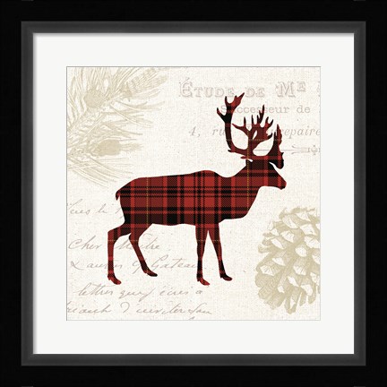 Framed Plaid Lodge I Print