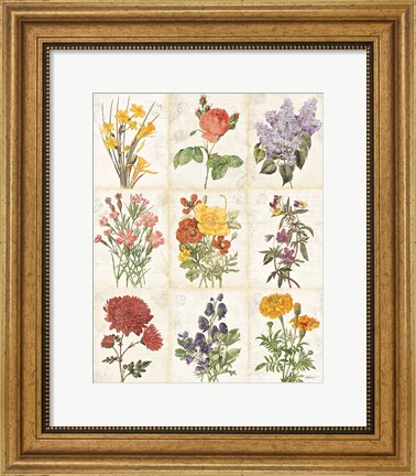 Framed Flowers of the Month 9 Patch Print