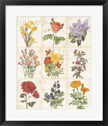 Framed Flowers of the Month 9 Patch Print