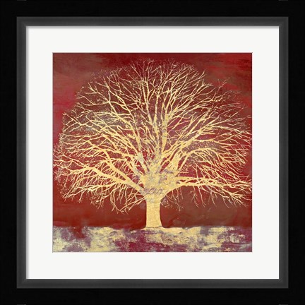 Framed Crimson Oak Print