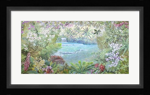 Framed Cascata Tropicale Print