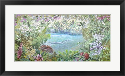 Framed Cascata Tropicale Print