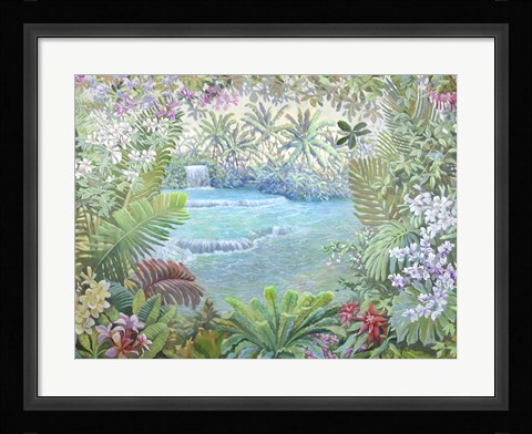Framed Cascata Tropicale (detail) Print