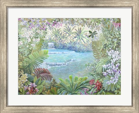 Framed Cascata Tropicale (detail) Print