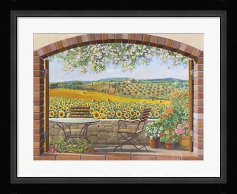 Framed Verso le Colline Print