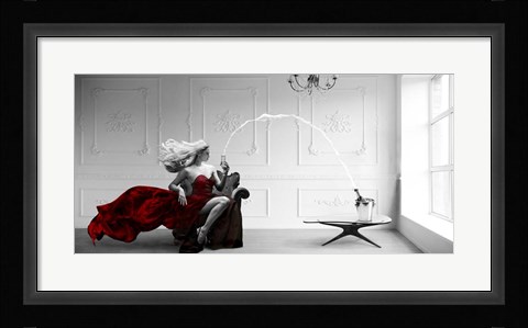 Framed Champagne Zoom Print