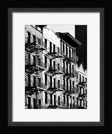 Framed Fire Escapes in Manhattan, NYC Print