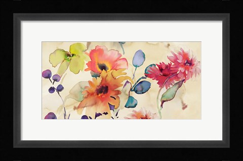 Framed Floral Fireworks Print