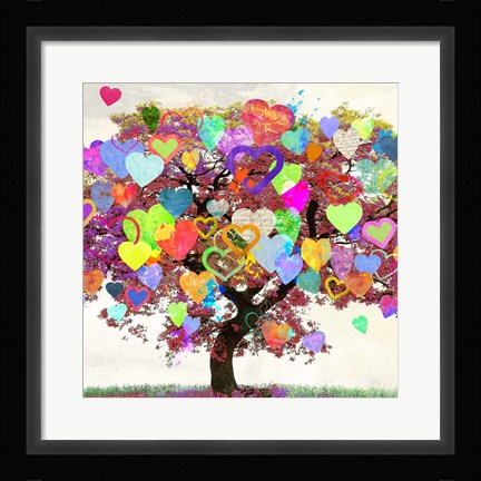 Framed Tree of Love (detail) Print