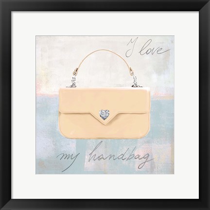 Framed I Love my Handbag Print