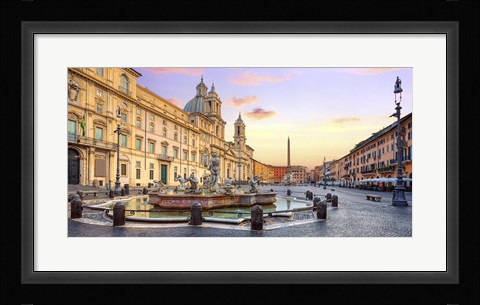 Framed Piazza Navona, Roma Print