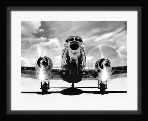 Framed Airplaine Taking Off Print