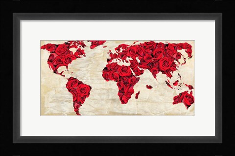 Framed World for Lovers Print