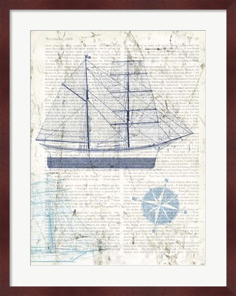 Framed Classic Sailing I Print