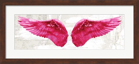 Framed Angel Wings (Pink) Print
