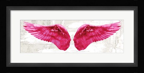 Framed Angel Wings (Pink) Print