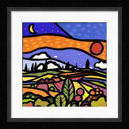 Framed Tramonto in Collina Print
