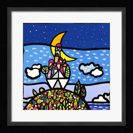 Framed Barca sulla Collina Print