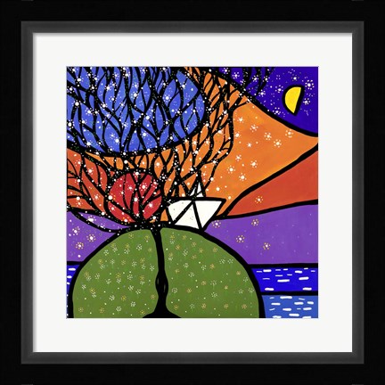 Framed La Piccola Barca sulla Collina Print