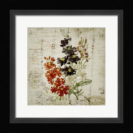 Framed Flower Print Grunge Three Print