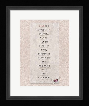 Framed Love Symbol Print