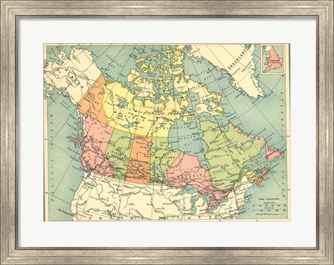 Framed Dominion Of Canada Print