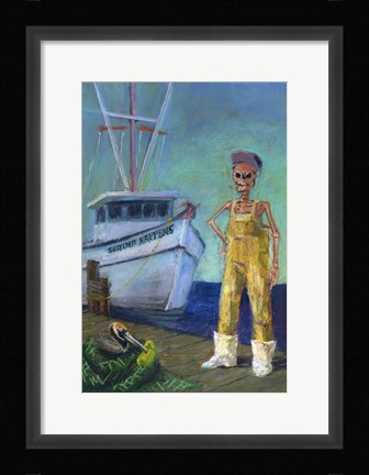 Framed Shrimp Happens Print