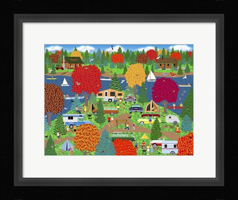 Framed Fall Camping Pleasure Print