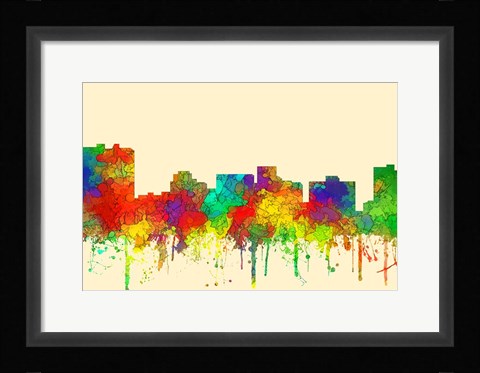 Framed Arlington Texas Skyline-SG Print