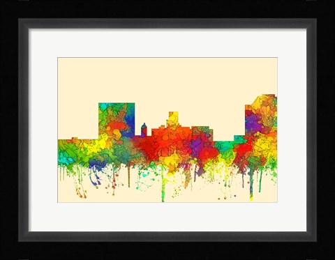 Framed Augusta Georgia Skyline-SG Print